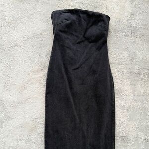 Denim Tube Midi Dress